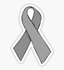 Silver Awareness Ribbon Sticker