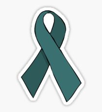 Teal Awareness Ribbon Sticker