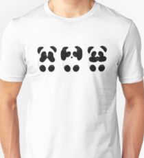 Three wise pandas Unisex T-Shirt