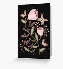 Flowers and butterflies Greeting Card