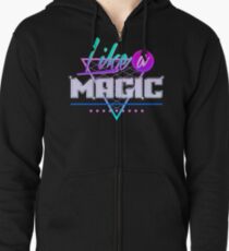 Wie eine Magie (schwarzer Hintergrund) Hoodie mit Reißverschluss