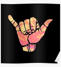 Trippy Shaka Design Poster