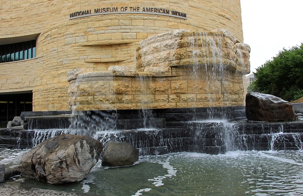 Image result for Waterfall with rocks at national museum of american india