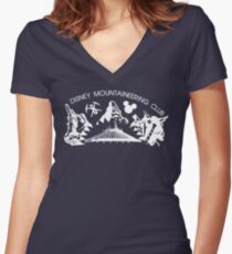 Big Thunder / Matterhorn / Space / Splash Mountain Mountaineering Club (light) Women's Fitted V-Neck T-Shirt
