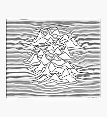 Schwarzweiss-Grafik - Schallwellenillustration - Weiß Fotodruck