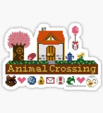 Animal Crossing Pixel house Sticker
