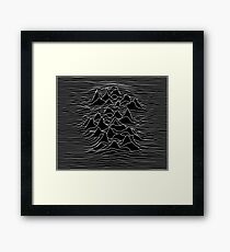 Schwarz-Weiß-Illustration - Schallwelle Grafik - schwarz Gerahmtes Wandbild