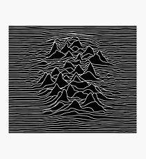 Schwarz-Weiß-Illustration - Schallwelle Grafik - schwarz Fotodruck
