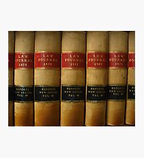 Row of Antique Law Books Circa 1800 Photographic Print
