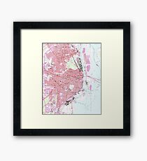 Vintage Map of Mobile Alabama (1953) Framed Print