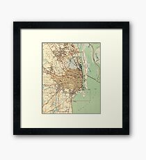 Vintage Map of Mobile Alabama (1940) 2 Framed Print
