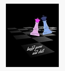 Funny Board Game and Chill T-Shirt Photographic Print