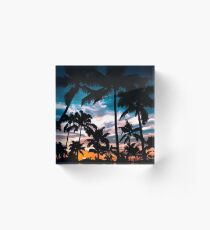 Palm trees summer dream Acrylic Block