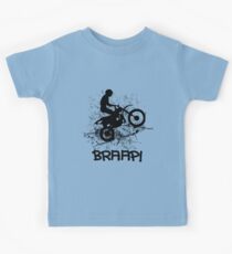 Motocross Dirt Bike Racing Mud Splatter Biker Graphic Kids T-Shirt