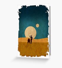 Droids In The Dunes Greeting Card