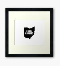North Olmsted, Ohio Silhouette Framed Print