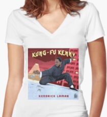 Kung Fu Kenny Tailliertes T-Shirt mit V-Ausschnitt