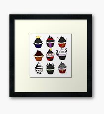 Villains cupcakes Framed Print