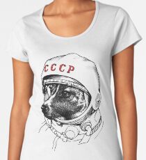 Laika, Weltraumreisende Frauen Premium T-Shirts
