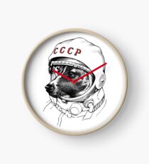 Laika, space traveler Clock