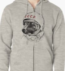 Laika, space traveler Zipped Hoodie