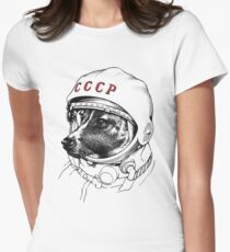 Laika, space traveler Women's Fitted T-Shirt