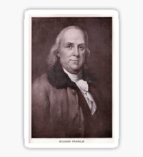 Vintage Benjamin Franklin Portrait Sticker