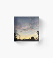 Sunset on Many Clouds Acrylic Block