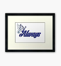 Caskett blue butterfly Framed Print