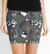 Lemur Pattern Mini Skirt
