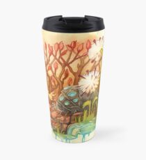 Teto and Baby Ohmu Watercolor Homage to Nausicaa Studio Ghibli Travel Mug