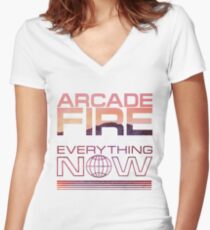 Arcade Fire - Everything Now Women's Fitted V-Neck T-Shirt