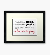 Adele When We Were Young Framed Print