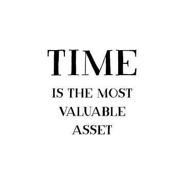 Artwork thumbnail, Time is the most valuable asset (Inverted) by inspire-gifts