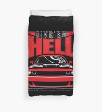 Give'em Hell Dodge Challenger Duvet Cover