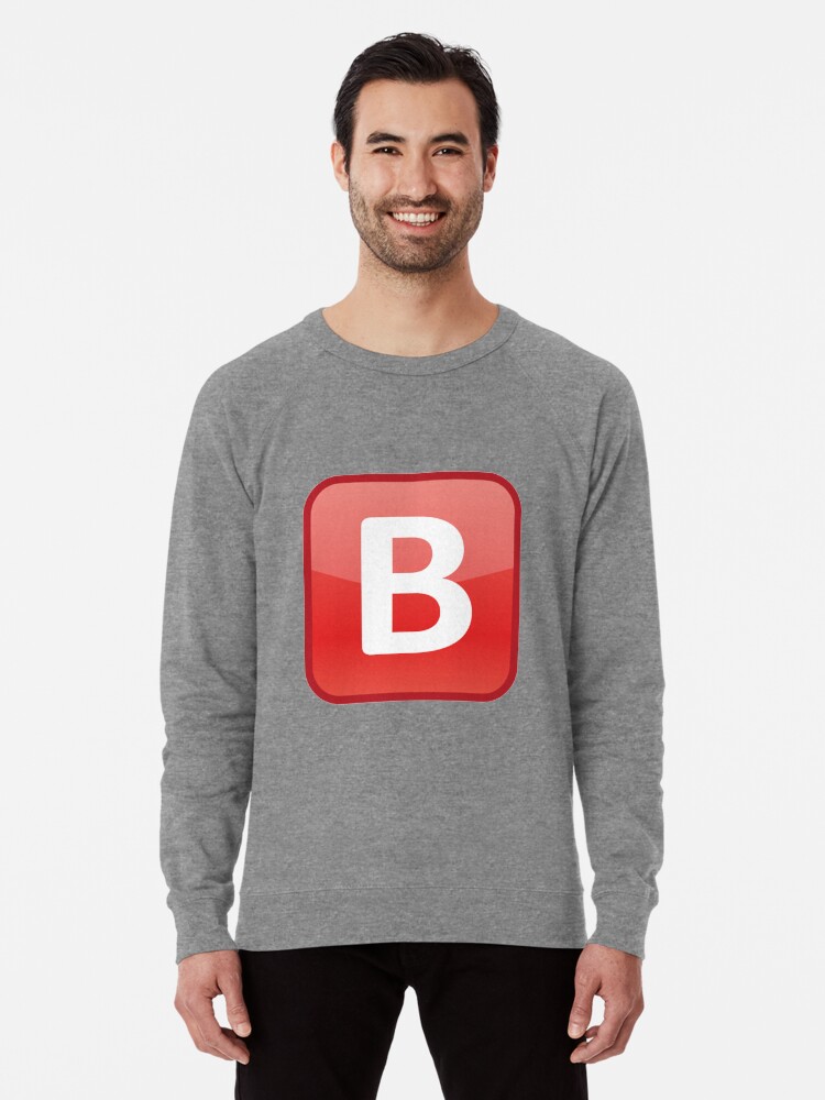 B Emoji Lightweight Sweatshirt By Jarudewoodstorm Redbubble
