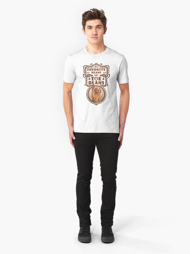 Alternate view of My Favorite Beans Are Toe Beans (Dog) Slim Fit T-Shirt