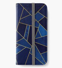 Blue Stone / Yellow Lines iPhone Wallet/Case/Skin