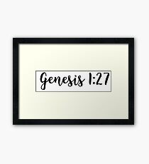 Genesis 1:27 Framed Print