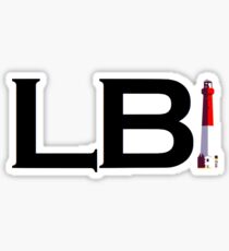 Long Beach Island Letters with Lighthouse Sticker