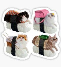 Pegatina Gatos de sushi