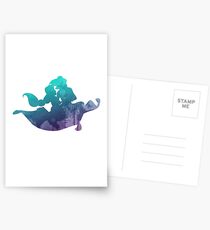 Prince and Princess Inspired Silhouette Postcards