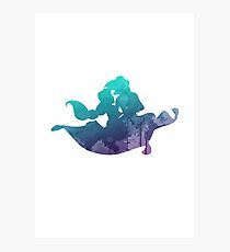 Prince and Princess Inspired Silhouette Photographic Print