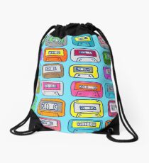 Collecting tapes in the 90s Drawstring Bag