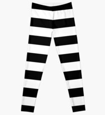 Black and White Big Stripe Leggings