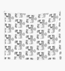 Grey puzzle piece Wall Tapestry