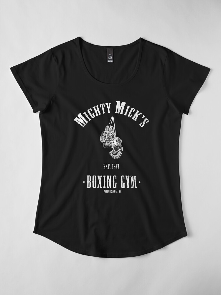 Alternate view of Mighty Micks Boxing Gym Premium Scoop T-Shirt