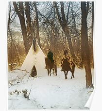 The winter camp - Crow (Apsaroke) Indians Poster