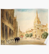 Oxford Students In The High Street Poster