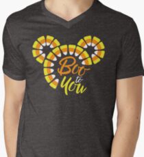 Candy Corn Wishes Boo to You Men's V-Neck T-Shirt
